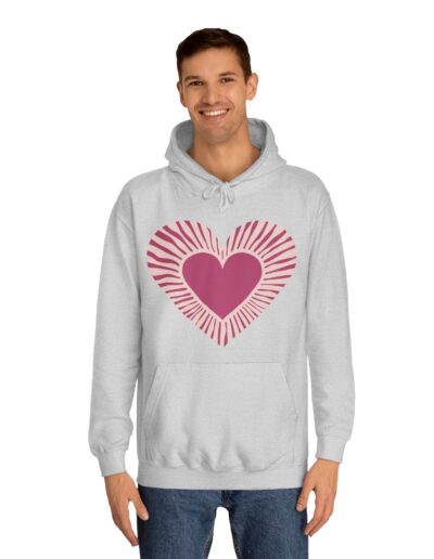 Cute Love Heart Design Unisex College Hoodie