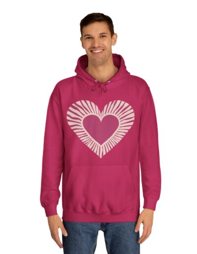 Cute Love Heart Design Unisex College Hoodie