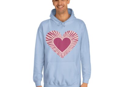 Cute Love Heart Design Unisex College Hoodie