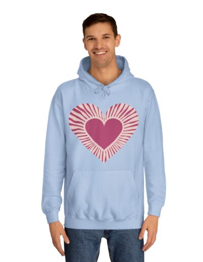 Cute Love Heart Design Unisex College Hoodie