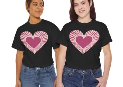 Love Heart Unisex Cotton T-Shirt
