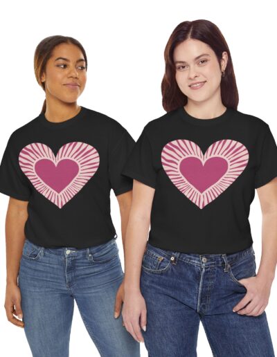 Love Heart Unisex Cotton T-Shirt
