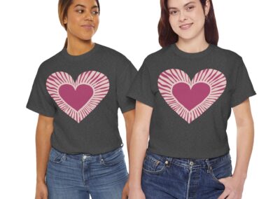 Love Heart Unisex Cotton T-Shirt