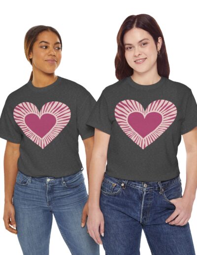 Love Heart Unisex Cotton T-Shirt