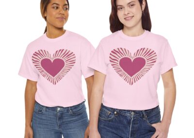 Love Heart Unisex Cotton T-Shirt