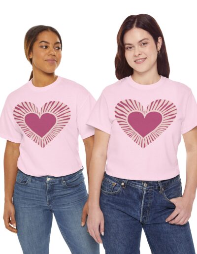 Love Heart Unisex Cotton T-Shirt