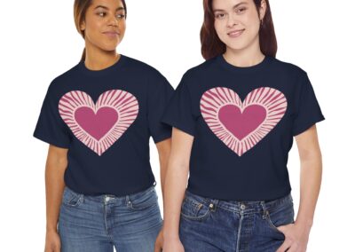 Love Heart Unisex Cotton T-Shirt