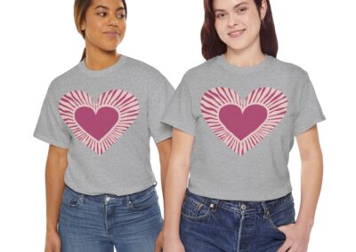 Love Heart Unisex Cotton T-Shirt
