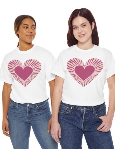 Love Heart Unisex Cotton T-Shirt