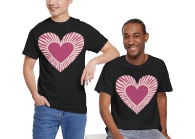 Love Heart Unisex Cotton T-Shirt