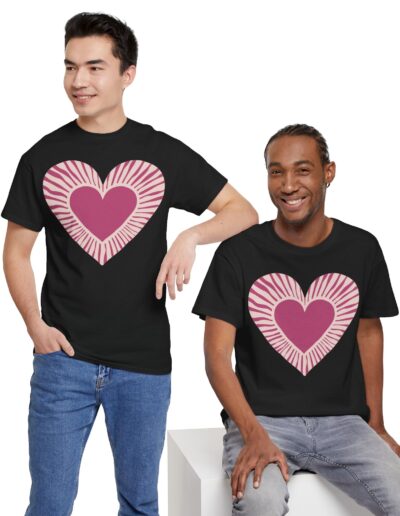 Love Heart Unisex Cotton T-Shirt