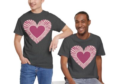 Love Heart Unisex Cotton T-Shirt