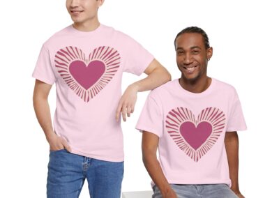 Love Heart Unisex Cotton T-Shirt