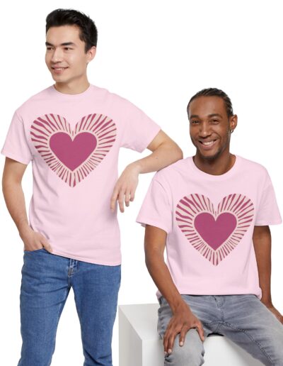 Love Heart Unisex Cotton T-Shirt