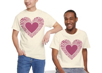 Love Heart Unisex Cotton T-Shirt