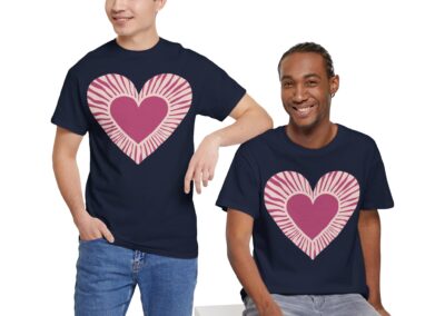 Love Heart Unisex Cotton T-Shirt