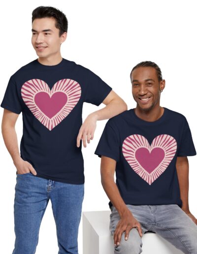 Love Heart Unisex Cotton T-Shirt
