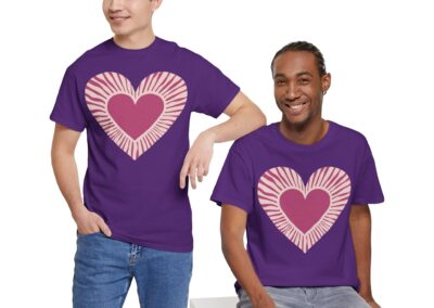 Love Heart Unisex Cotton T-Shirt