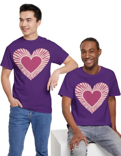 Love Heart Unisex Cotton T-Shirt