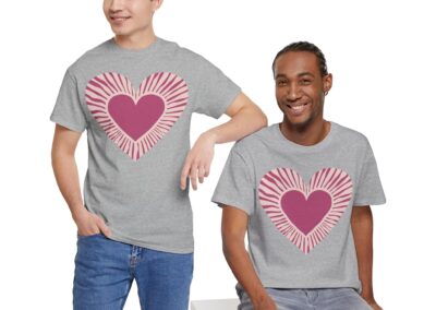 Love Heart Unisex Cotton T-Shirt