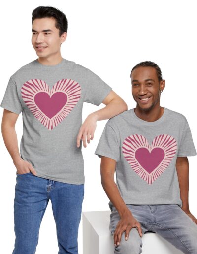 Love Heart Unisex Cotton T-Shirt