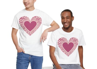 Love Heart Unisex Cotton T-Shirt