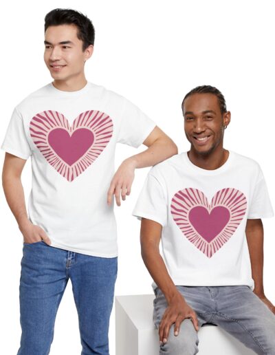 Love Heart Unisex Cotton T-Shirt