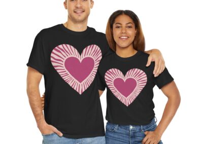 Love Heart Unisex Cotton T-Shirt