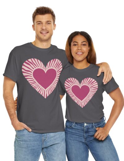 Love Heart Unisex Cotton T-Shirt