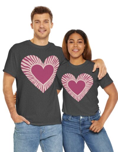 Love Heart Unisex Cotton T-Shirt
