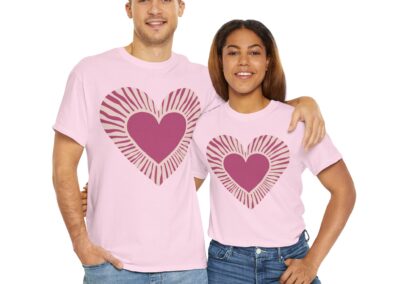 Love Heart Unisex Cotton T-Shirt