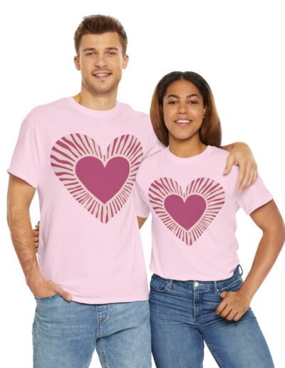 Love Heart Unisex Cotton T-Shirt