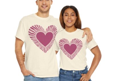 Love Heart Unisex Cotton T-Shirt