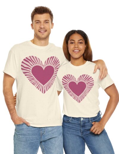 Love Heart Unisex Cotton T-Shirt