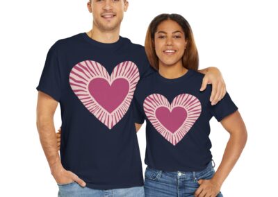 Love Heart Unisex Cotton T-Shirt
