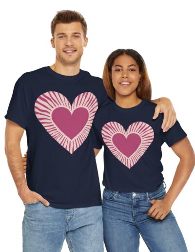 Love Heart Unisex Cotton T-Shirt