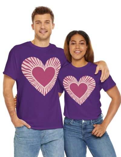 Love Heart Unisex Cotton T-Shirt