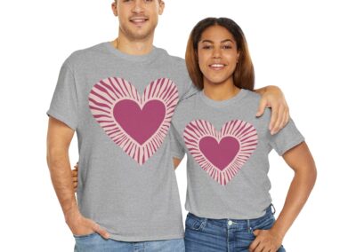 Love Heart Unisex Cotton T-Shirt