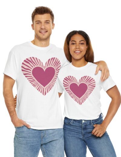 Love Heart Unisex Cotton T-Shirt