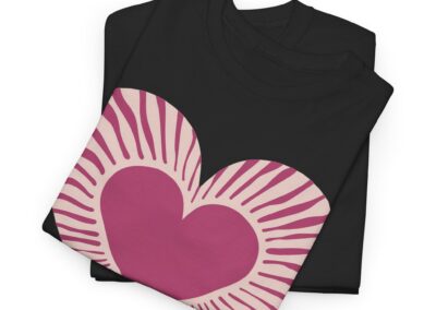 Love Heart Unisex Cotton T-Shirt