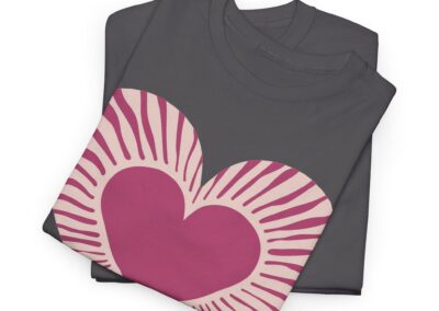 Love Heart Unisex Cotton T-Shirt