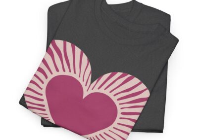 Love Heart Unisex Cotton T-Shirt