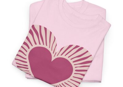 Love Heart Unisex Cotton T-Shirt