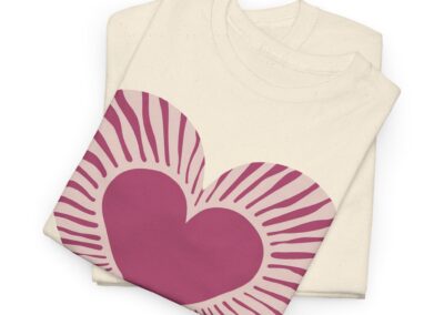 Love Heart Unisex Cotton T-Shirt