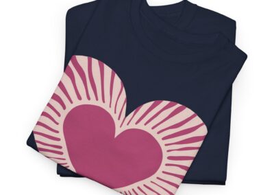 Love Heart Unisex Cotton T-Shirt