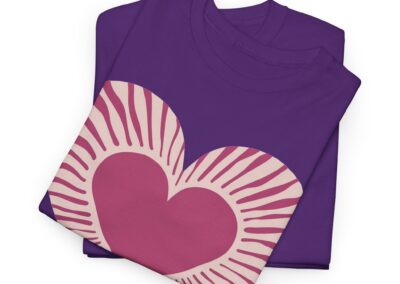 Love Heart Unisex Cotton T-Shirt