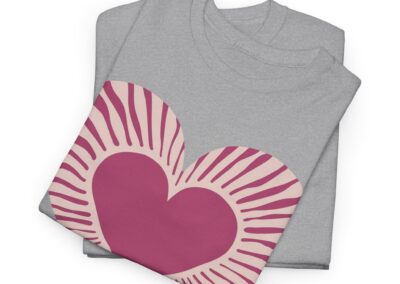 Love Heart Unisex Cotton T-Shirt