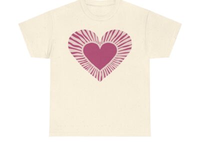 Love Heart Unisex Cotton T-Shirt