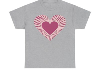 Love Heart Unisex Cotton T-Shirt