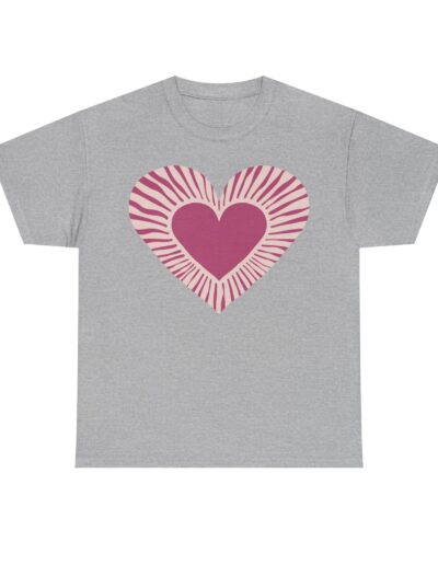 Love Heart Unisex Cotton T-Shirt